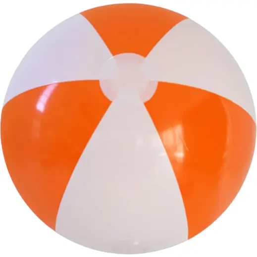 40cm Two-Tone Beach Ball Orange-White